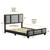 QN BAVARIA SILVER / BLACK VELOUR PLATFORM BED