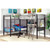 Ballarat - Triple Twin Bunk Bed With Desk - Silver (CM-BK1049)