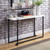 Izar - Sofa Table - White / Gun Metal (FOA4799S-TABLE)