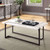 Izar - Coffee Table - White / Gun Metal (FOA4799C-TABLE)