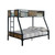 Clapton - Twin Over Full Bunk Bed - Black (CM-BK029TF)