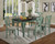 Anya - 7 Piece Dining Table Set - Distressed Teal / Distressed Gray (CM3476GR-T-7PK)
