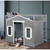 Eileen - Twin Loft Bed - Gray / White (CM7132GY-T-BED)