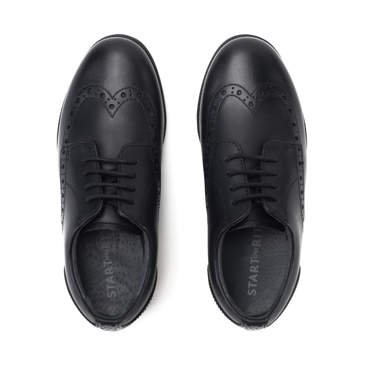 Brogue Pri, Black leather lace-up school shoes - Start-Rite