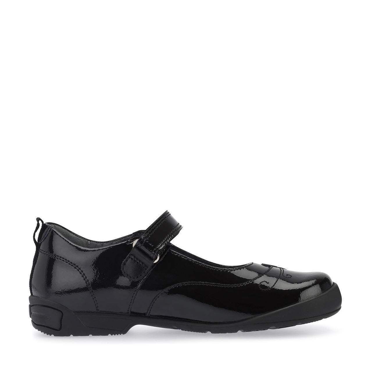 Pump, Black patent girls riptape school shoes - Start-Rite Shoes Limited
