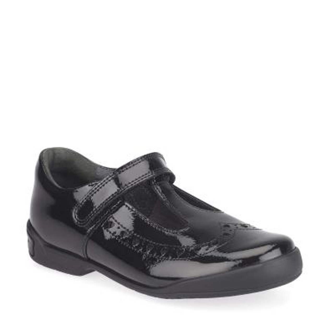 Leapfrog, Black patent girls rip-tape T-bar school shoes