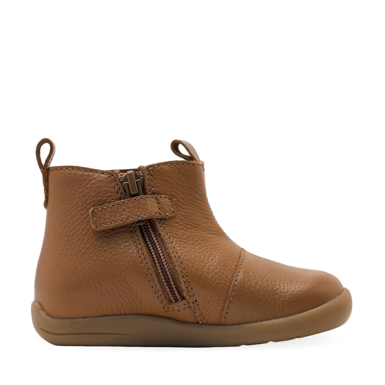Avenue, Tan leather boys zip-up first boots