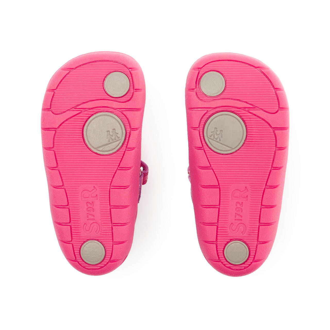 Flex, Raspberry pink leather girls riptape first walking shoes