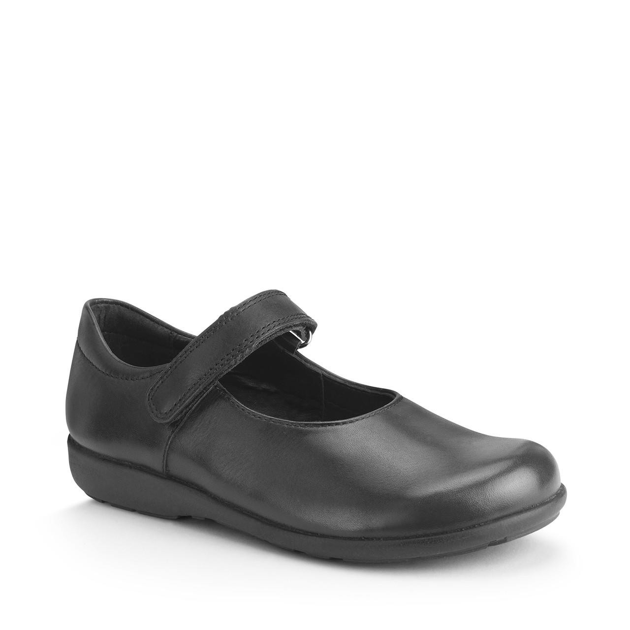 Classroom, Black leather Simply by Start-Rite girls riptape school shoes