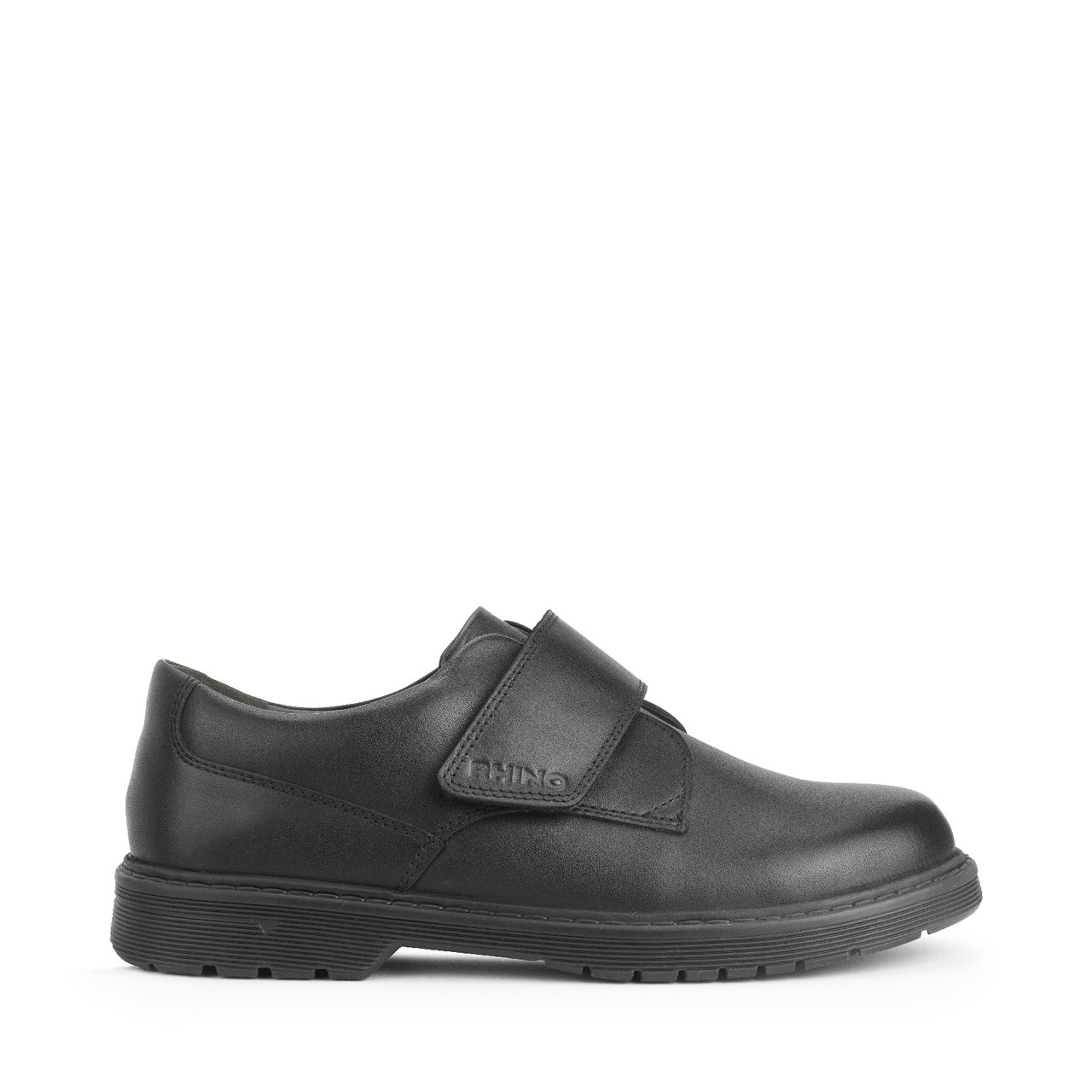 Glint, Black leather boys rip-tape school shoes