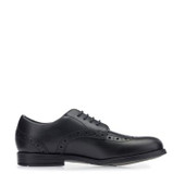 Start-Rite Brogue Snr, Black leather lace-up school shoes 3503_7