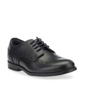 Start-Rite Brogue Snr, Black leather lace-up school shoes 3503_7