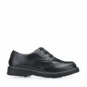 Start-Rite Impulsive II, Black leather girls lace-up closed school shoes 3505_7