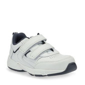 Start-Rite Meteor, white/navy leather riptape school trainers 6283_9