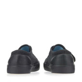 Start-Rite Skip, black rip-tape canvas school plimsolls 6529_7