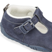 Start-Rite Cuddle, navy blue nubuck boys t-bar buckle pre-walkers 0775_9