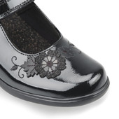 Start-Rite Wish, black patent girls rip-tape school shoes 2800_3