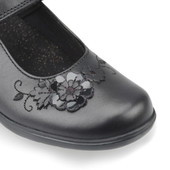 Start-Rite Wish, black leather girls rip-tape school shoes 2800_7