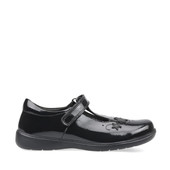 Start-Rite Star Jump, black patent girls rip-tape t-bar school shoes 2801_3