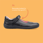 Start-Rite Spirit, black leather girls riptape school shoes 2802_7