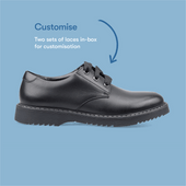Start-Rite Impact, black leather girls lace-up school shoes 3518_7