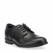 Start-Rite Brogue Snr, vegan black synthetic lace-up school shoes 3503_4