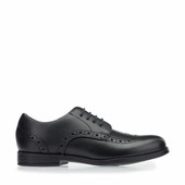 Start-Rite Brogue Snr, vegan black synthetic lace-up school shoes 3503_4