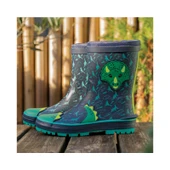 Start-Rite Little Puddle, Navy dino water resistant wellies 9931_9