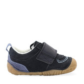 Start-Rite Shuffle, Navy blue nubuck boys riptape pre-walkers 0786_9