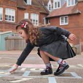 Start-Rite Liberty, Black patent girls t-bar pre-school shoes 1744_3