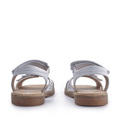 Start-Rite Holiday, White leather girls rip-tape sandals 5201_5