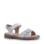 Start-Rite Holiday, White leather girls rip-tape sandals 5201_5