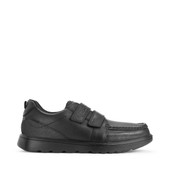 Start-Rite Shoes Mission, Black leather boys rip-tape school shoes 