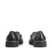 Start-Rite Infinity, Black leather slip-on girls school shoes 3523_7