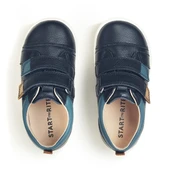 Start-Rite Shoes Playhouse, Navy leather rip-tape first walking shoes 0826_9