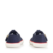 Start-Rite Shoes Anchor, Navy blue t-bar buckle canvas shoes 