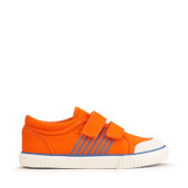 Start-Rite Shoes Sandy Beach, Orange closed rip-tape kids canvas shoes
