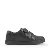 Start-Rite Shoes Spider Web, Black leather boys rip-tape casual school shoes 