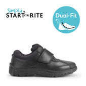 Start-Rite Shoes Atlas, Black leather Simply by Start-Rite boys rip-tape Dual-Fit school shoes 2871_7
