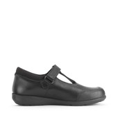 Start-Rite Shoes Globe, Black leather Simply by Start-Rite girls rip-tape Dual-Fit T-bar school shoes 2872_7