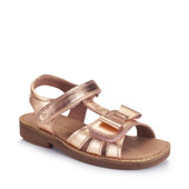 Start-Rite Sunny, Rose gold leather girls rip-tape sandals 5209_6