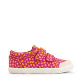 Start-Rite Kicks, Magenta/orange splash girls closed rip-tape canvas shoes 6212_6