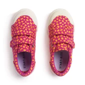 Start-Rite Kicks, Magenta/orange splash girls closed rip-tape canvas shoes 6212_6