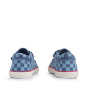 Start-Rite Kicks, Denim blue check kids closed rip-tape canvas shoes 6212_2