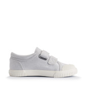 Start-Rite Sandy Beach, Silver glitter daisy girls closed rip-tape canvas shoes 6207_14