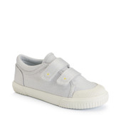 Start-Rite Sandy Beach, Silver glitter daisy girls closed rip-tape canvas shoes 6207_14