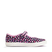 Start-Rite Busy Lizzie, Navy/pink splash girls single bar rip-tape canvas shoes 6156_19