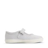 Start-Rite Lemonade, Silver glitter daisy girls single bar rip-tape canvas shoes 6210_4