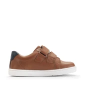 Start-Rite Explore, Tan/navy leather boys riptape pre-school shoes 1742_10