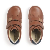 Start-Rite Explore, Tan/navy leather boys riptape pre-school shoes 1742_10